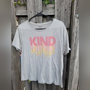 Nine West Gray Tee with Pink and Yellow Graphic